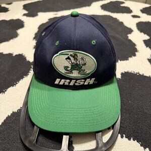 Vintage 90s Notre Dame Fighting Irish Sports SnapBack Signatures Hat Cap OSFA